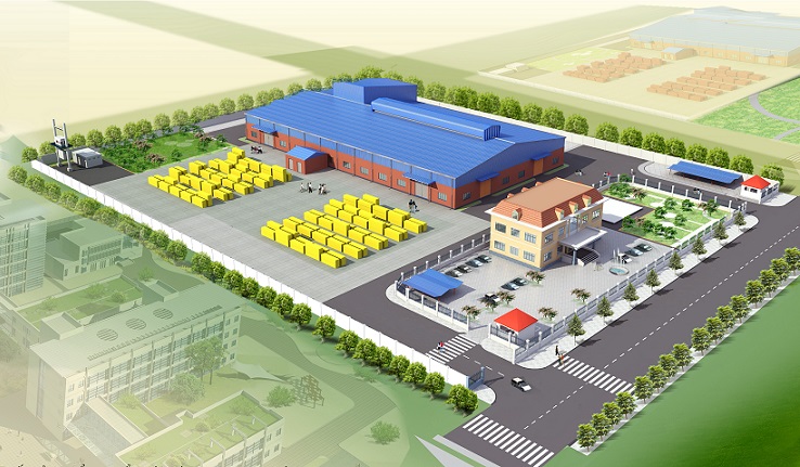 加氣塊生產(chǎn)線遠(yuǎn)景模型圖